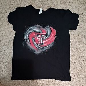 Black and Red Heart Graphic T-Shirt